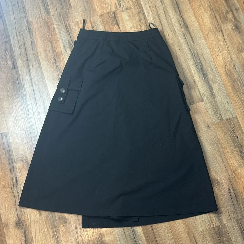 Motf Womens Size Small‎ Black A-Line Skirt – Pockets, Minimalist, Versatile